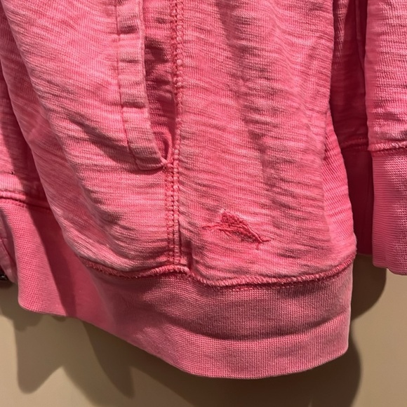 Tommy Bahama tunic styled cowl neck zip up sweatshirt hot pink size large - Picture 5 of 15